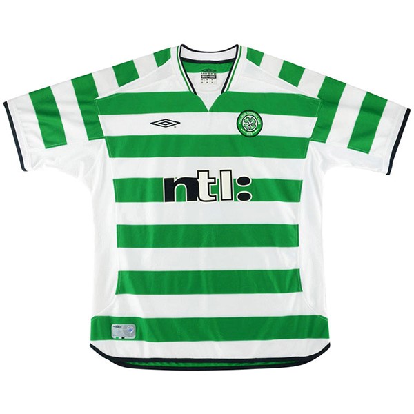 Camiseta Celtic Primera Equipación Retro 2001 2003 Verde